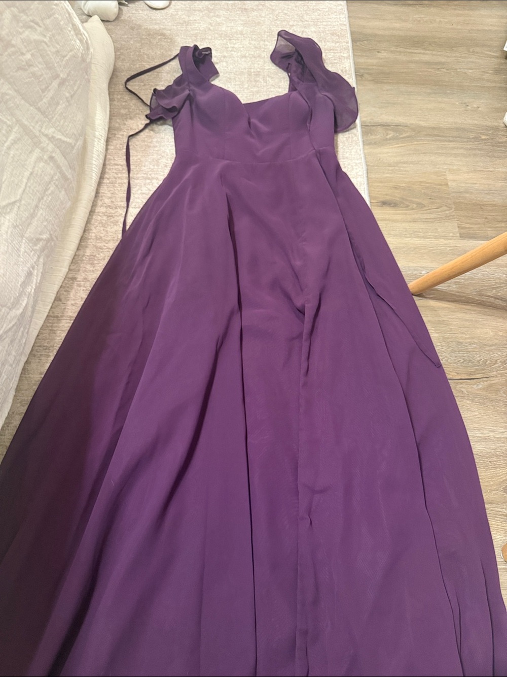 Azazie Plum Purple Chiffon Maxi Dress